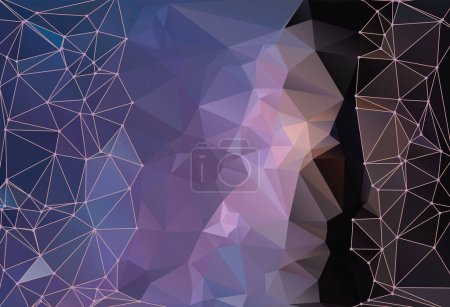 Photo for Rosy brown, dark gray, slate gray, dim gray, black , gray, light slate gray, dark slate gray, dark slate blue colors abstract polygonal triangle vector background - Royalty Free Image