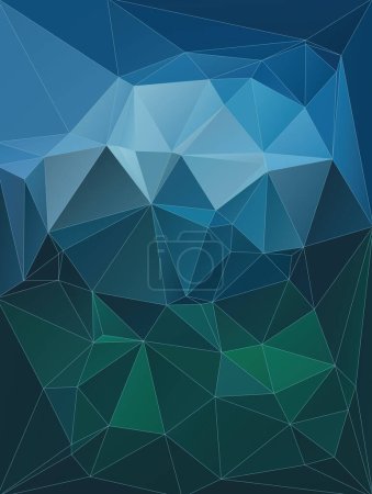 Photo for Steel blue, cadet blue, sky blue, teal, dark slate gray colors abstract low poly vector background - Royalty Free Image