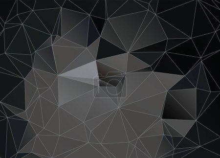 Photo for Dark slate gray, gray, black colors abstract low poly vector background - Royalty Free Image