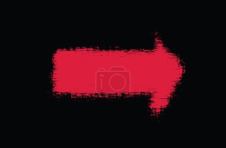 Photo for Red arrow black grunge for concept design. Vector dark background. Vector graphic illustration - Royalty Free Image
