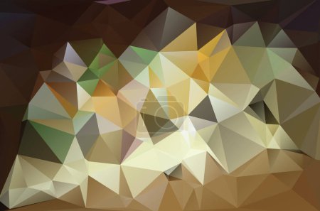 Illustration for Dimgray, rosybrown, wheat, darkkhaki, tan, peru, sienna color abstract triangle vector background - Royalty Free Image
