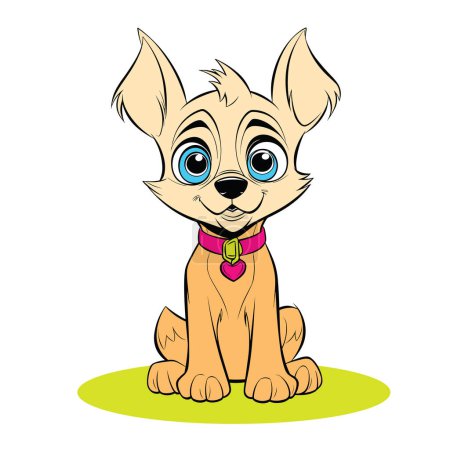 Photo for Funny puppy character, cartoon style vector clipart llustration isolated on white background - Royalty Free Image