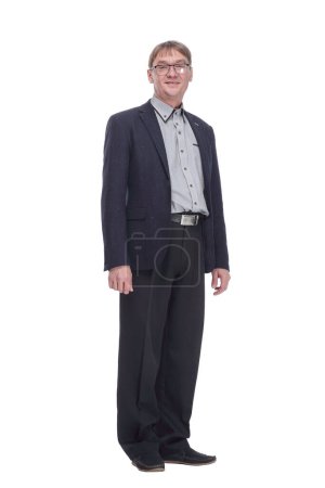Photo for Full-length.mature man in a business suit. isolated on a white background. - Royalty Free Image