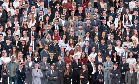 Téléchargez les photos : Collage d'un grand groupe de personnes - en image libre de droit