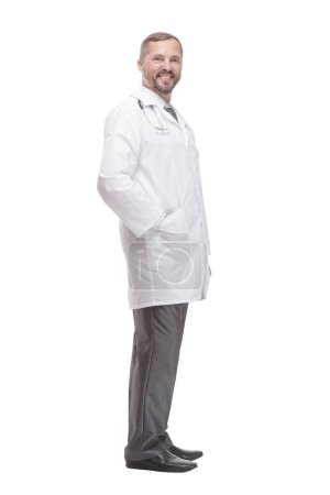 Photo for Full-length. Mature male doctor. isolated on a white background. - Royalty Free Image