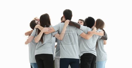 Photo for In full growth. a group of young people standing in a circle . photo with copy space - Royalty Free Image