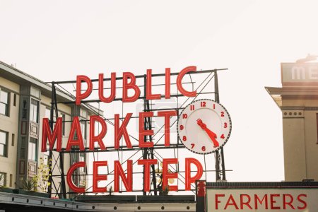 Famous seattle farmers market sign