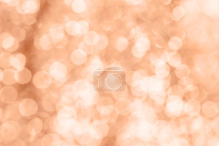 Photo for Abstract blurred background, peach color bokeh lights - Royalty Free Image