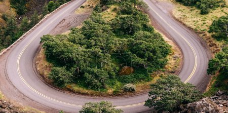 Téléchargez les photos : Route venteuse sans voitures, Oregon, États-Unis - en image libre de droit