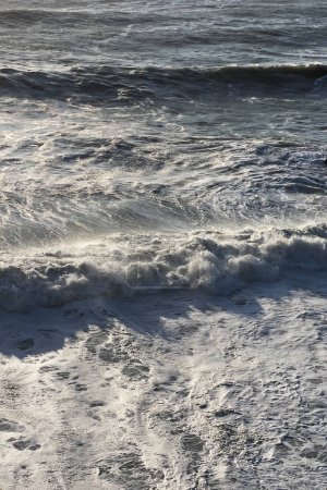 Photo for Waves and foam surface, stormy Pacific ocean - Royalty Free Image