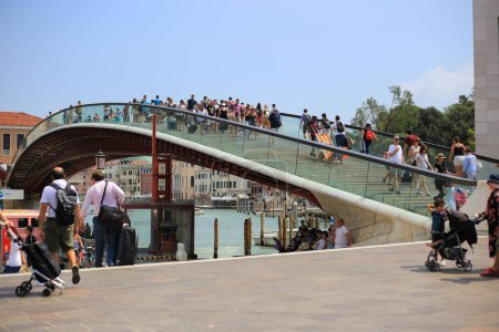 Photo for Venice, Italy - 21 July, 2019: Ponte della Costituzione in Venice - Royalty Free Image