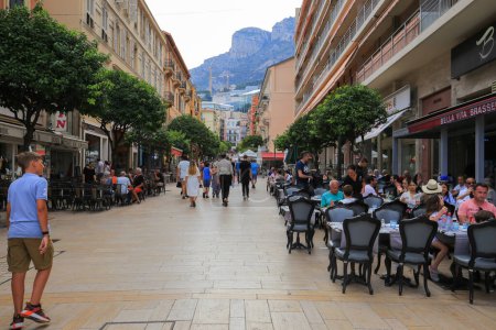 Photo for Monaco - 23 July, 2019: People on the street in Monaco - Royalty Free Image