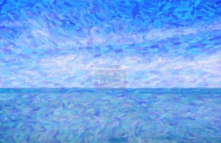 Photo for Beautiful sea water surface in summer day.Tranquil scene, vibrant colors.Relaxation and serenity concept.Travel destination background for vacation travel. - Royalty Free Image