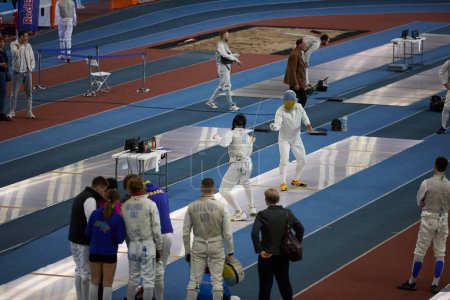Photo for National Fencing Championship of Ukraine in the sports arena in Kyiv - 30 March,2024 - Royalty Free Image