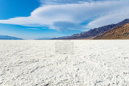 Photo for Salt crust in Badwater Basin, the lowest point in north America, Death Valley, California, USA. Exploring the American Southwest. - Royalty Free Image