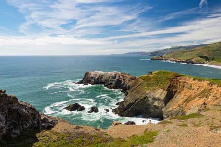 Photo for View of the Pacific Ocean at Point Bonita, California, USA - Royalty Free Image