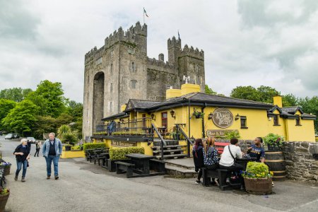 Photo for BUNRATTY, IRELAND - 19 MAY, 2023: Bunratty Castle, large 15th-century tower house in County Clare, located in the center of Bunratty village, between Limerick and Ennis, Ireland. - Royalty Free Image