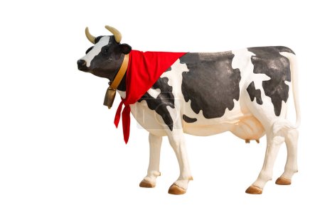 Téléchargez les photos : Vache isolée sur fond blanc - en image libre de droit
