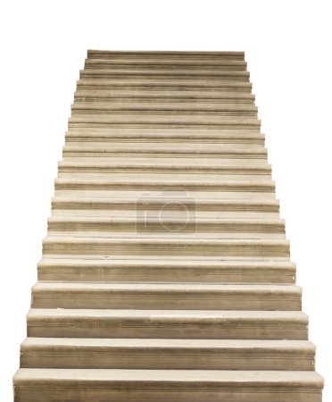 Photo for Stone steps isolated on white background - Royalty Free Image