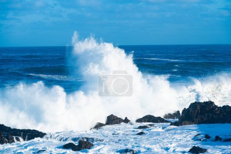 waves of the Atlantic Ocean near the island of Tenerife