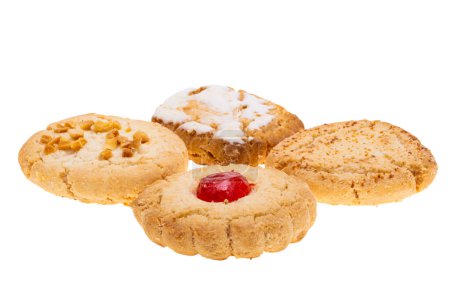 Téléchargez les photos : Cookies espagnols isolés sur fond blanc - en image libre de droit