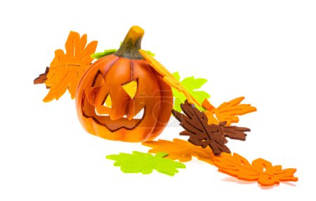 Téléchargez les photos : Décor Halloween isolé sur fond blanc - en image libre de droit