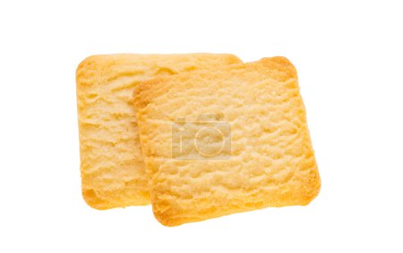 Téléchargez les photos : Biscuits au beurre isolés sur fond blanc - en image libre de droit