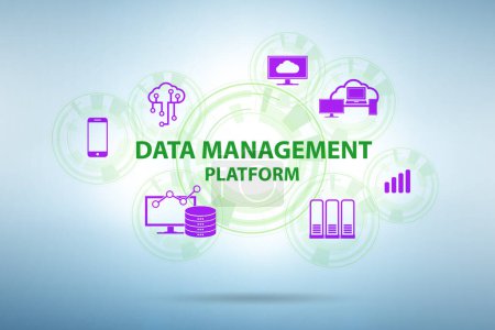 Ilustración del concepto de gestión de datos