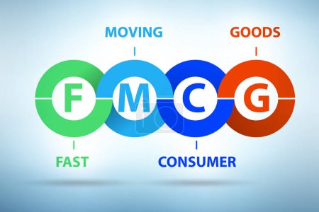 FMCG concepto de bienes de consumo en movimiento rápido