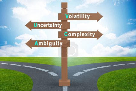 Photo for VUCA concept - volatility,uncertainty, complexity and ambiguity - Royalty Free Image