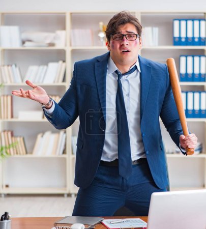 Photo for The angry aggressive businessman in the office - Royalty Free Image