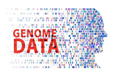 Photo for Illustration of the genome data code - Royalty Free Image