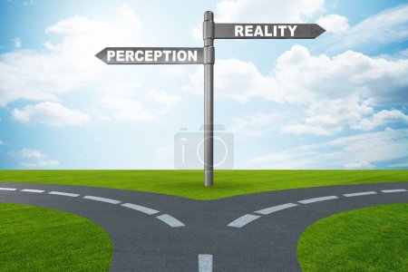Konzept der Wahl der Wahrnehmung oder der Realität
