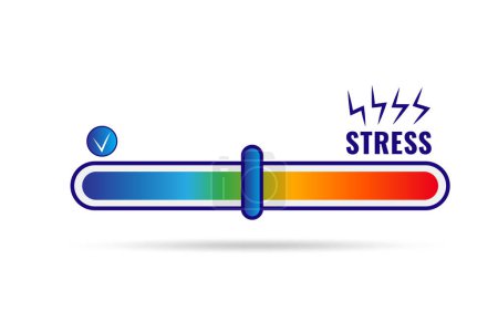 Photo for Illustration of the stress meter - Royalty Free Image