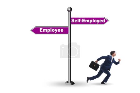 Photo for Concept of choosing self-employed versus the employment - Royalty Free Image