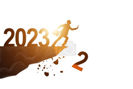 Foto de Concepto de pasar del año 2022 al 2023 - Imagen libre de derechos