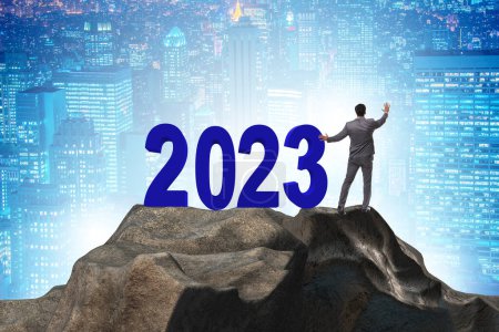 Photo for Concept of the new year of 2023 with business people - Royalty Free Image