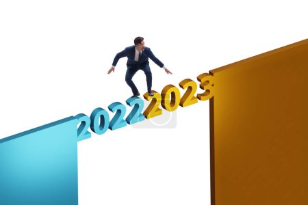 Téléchargez les photos : Concept de la nouvelle année de 2022 à 2023 - en image libre de droit