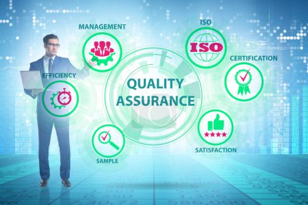 Photo for Businessman in the quality assurance concept - Royalty Free Image