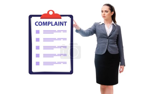 Photo for Businesswoman in the customer complaint concept - Royalty Free Image
