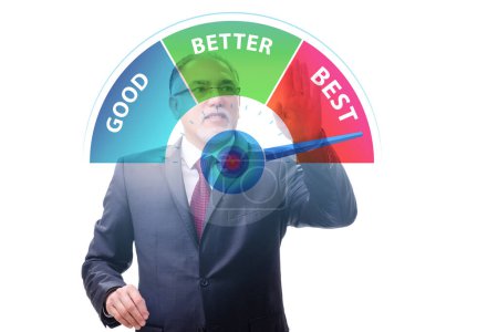 Photo for Businessman in good better and the best concept - Royalty Free Image