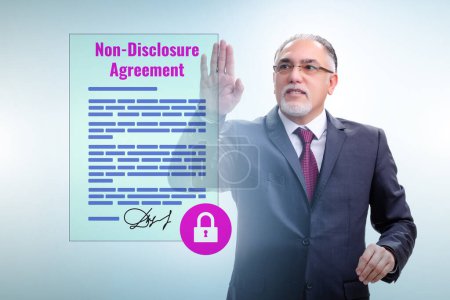 Photo for Businessman in the non disclosure agreement concept - Royalty Free Image