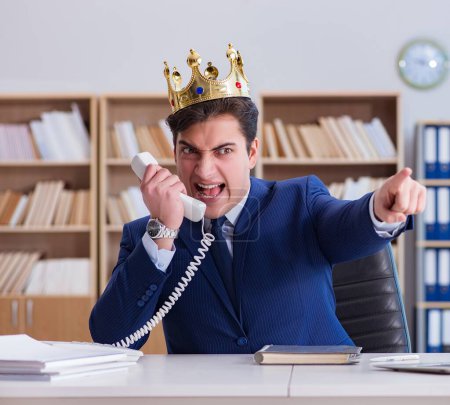 Photo for The king businessman working in the office - Royalty Free Image