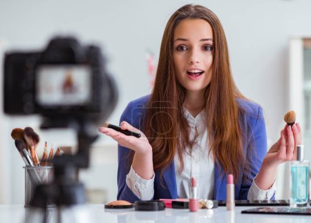 Photo for The beauty fashion blogger recording video - Royalty Free Image