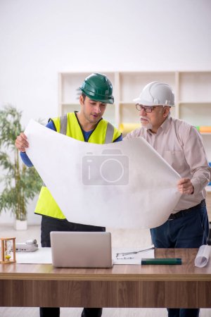 Photo for Two architects working on the project - Royalty Free Image