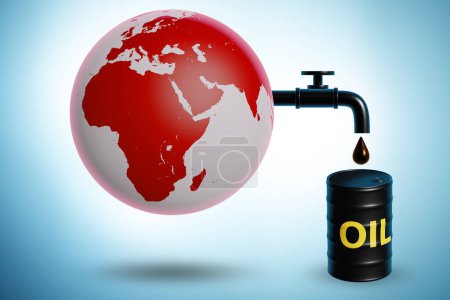 Photo for Concept of the global oil business - 3d rendering - Royalty Free Image