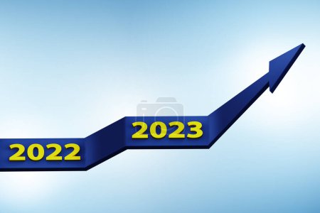 Téléchargez les photos : Concept de croissance avec la nouvelle année 2023 - en image libre de droit