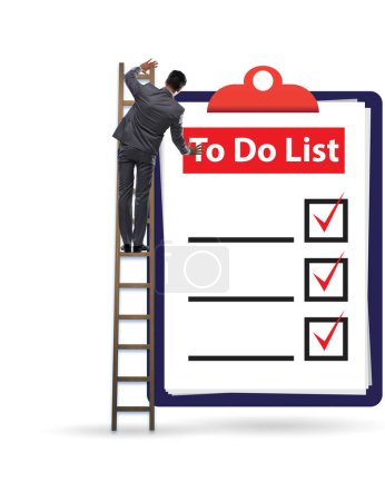 The concept of to do list with businessman