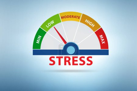 Photo for Illustration of the stress meter - Royalty Free Image