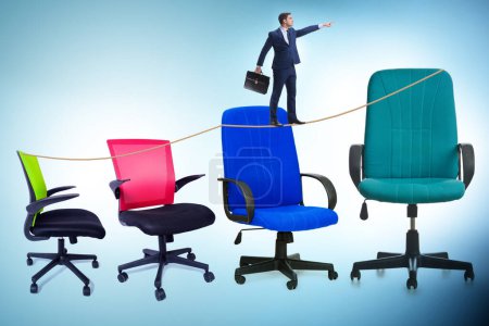 Photo for Promotion concept with the businessman and chairs - Royalty Free Image